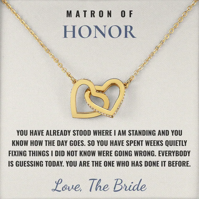 You Have Done It Before Ivy Hearts Necklace for matron of honor