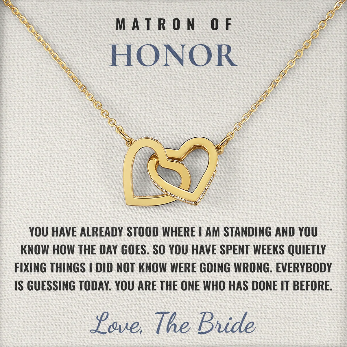 You Have Done It Before Ivy Hearts Necklace for matron of honor