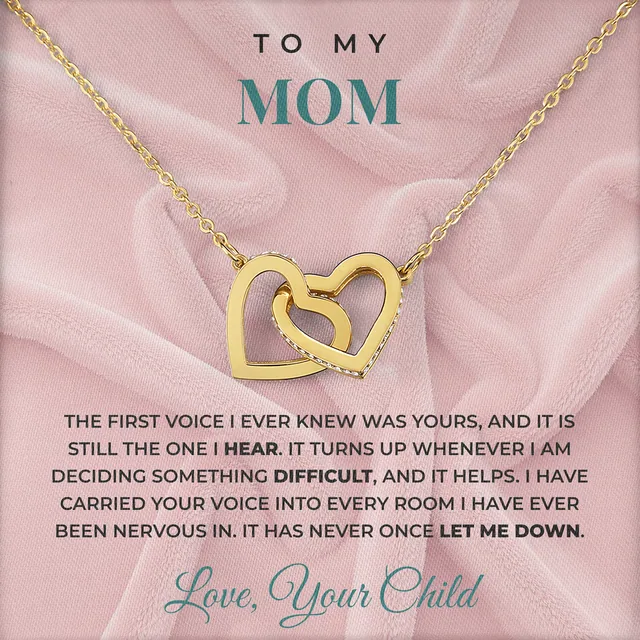 The First Voice I Knew Ivy Hearts Necklace for mom