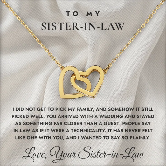 Family Picked Well Ivy Hearts Necklace for sister-in-law