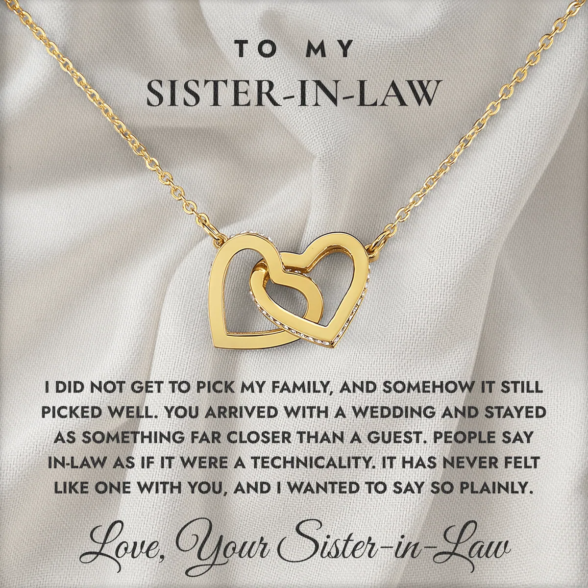 Family Picked Well Ivy Hearts Necklace for sister-in-law