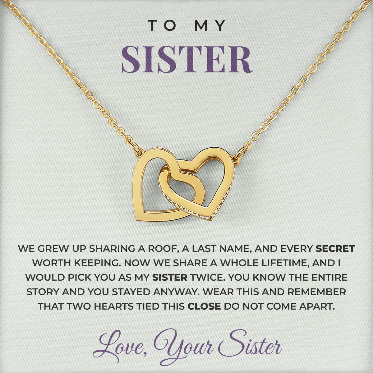 Pick You Twice Ivy Hearts Necklace for sister