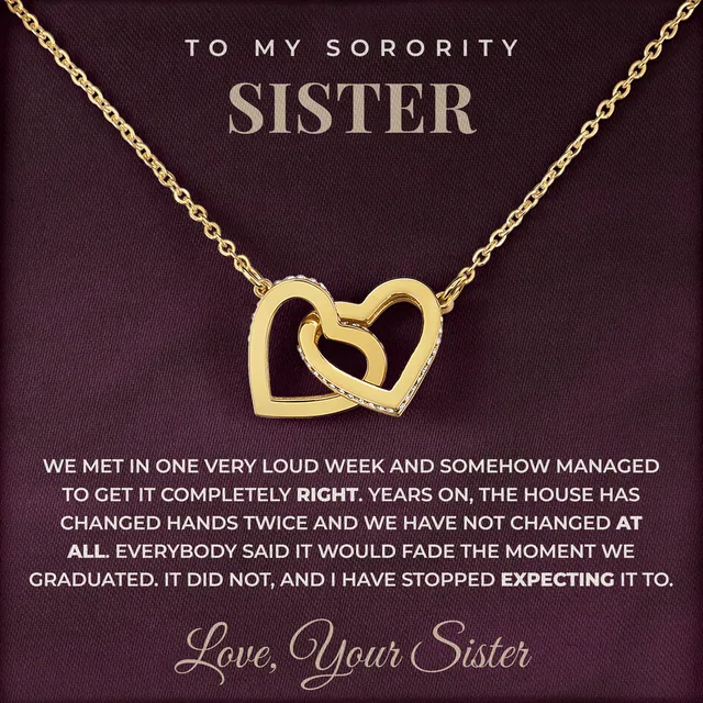 Chosen In One Week Ivy Hearts Necklace for sorority sister