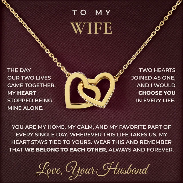 Belong To Each Other Ivy Hearts Necklace for wife