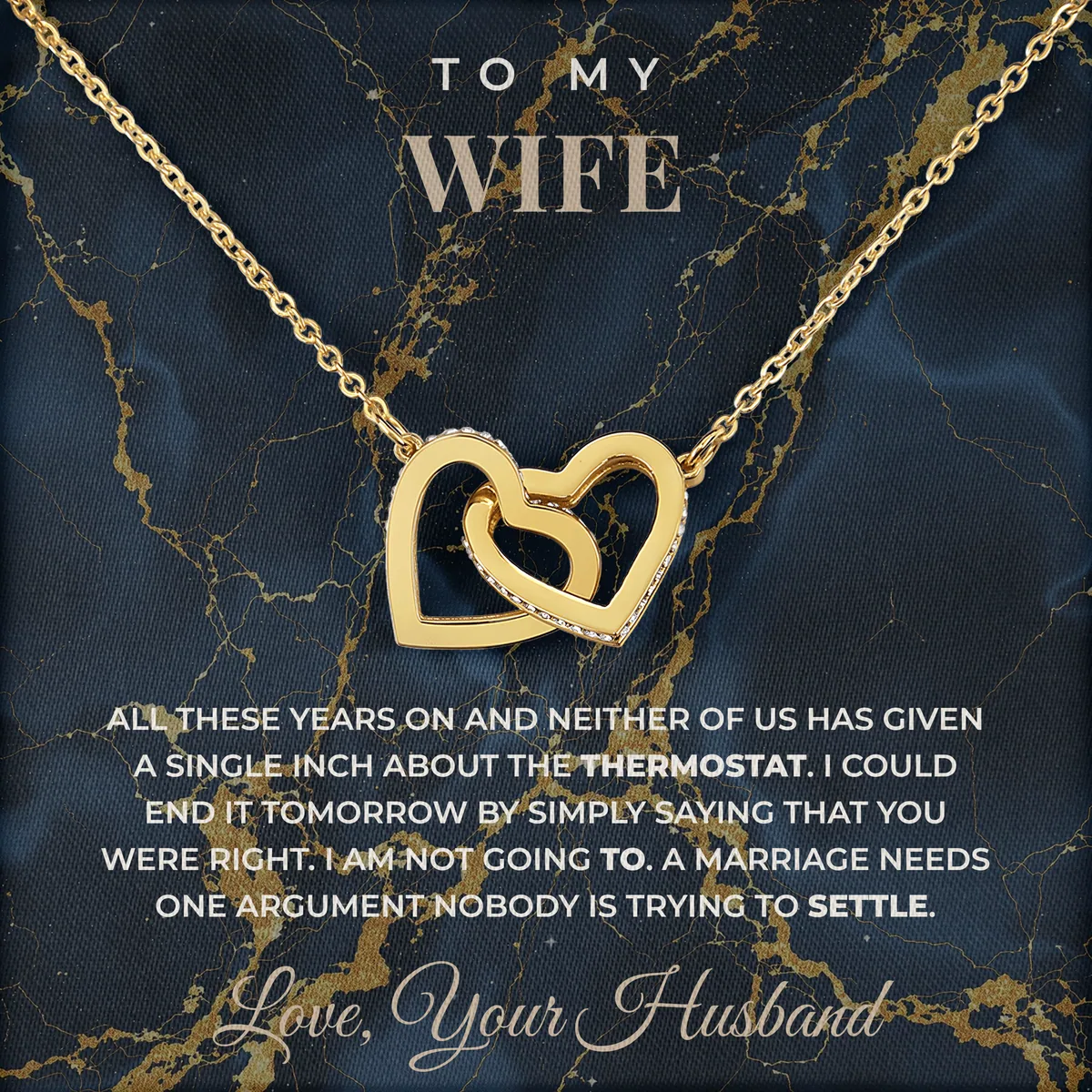 The Thermostat Argument Ivy Hearts Necklace for wife