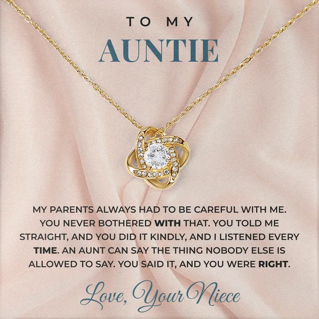 You Told Me Straight Linden Knot Necklace for auntie