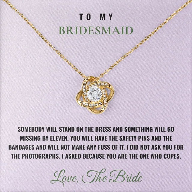 You Will Have The Pins Linden Knot Necklace for bridesmaid
