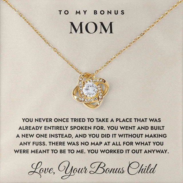 A Completely New One Linden Knot Necklace for bonus mom