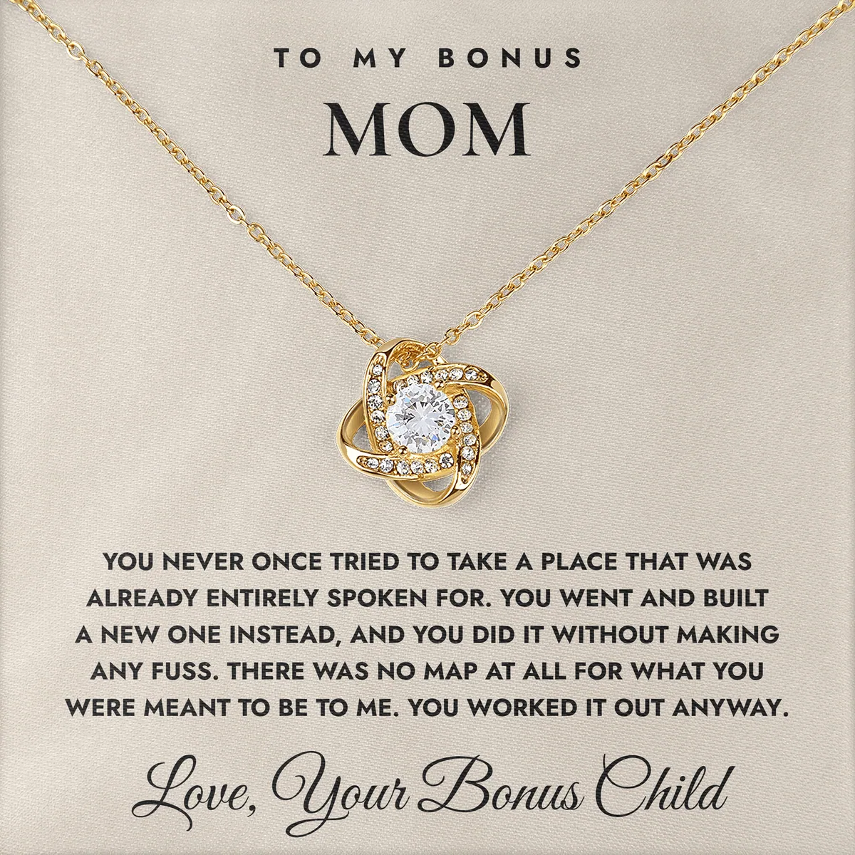 A Completely New One Linden Knot Necklace for bonus mom