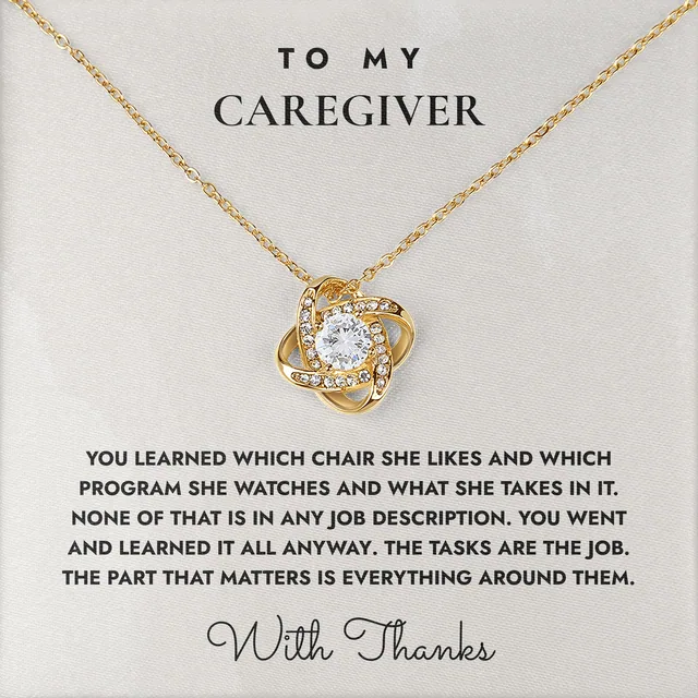 Not In Any Job Description Linden Knot Necklace for caregiver