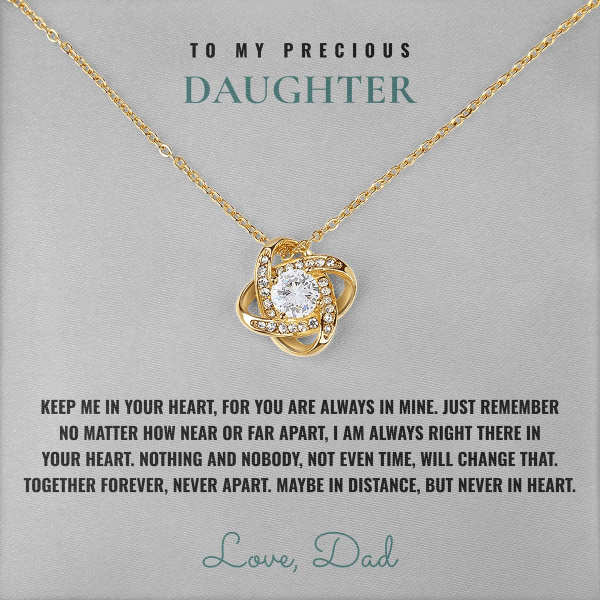 Never In Heart Linden Knot Necklace for daughter