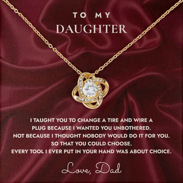 Every Tool Was About Choice Linden Knot Necklace for daughter