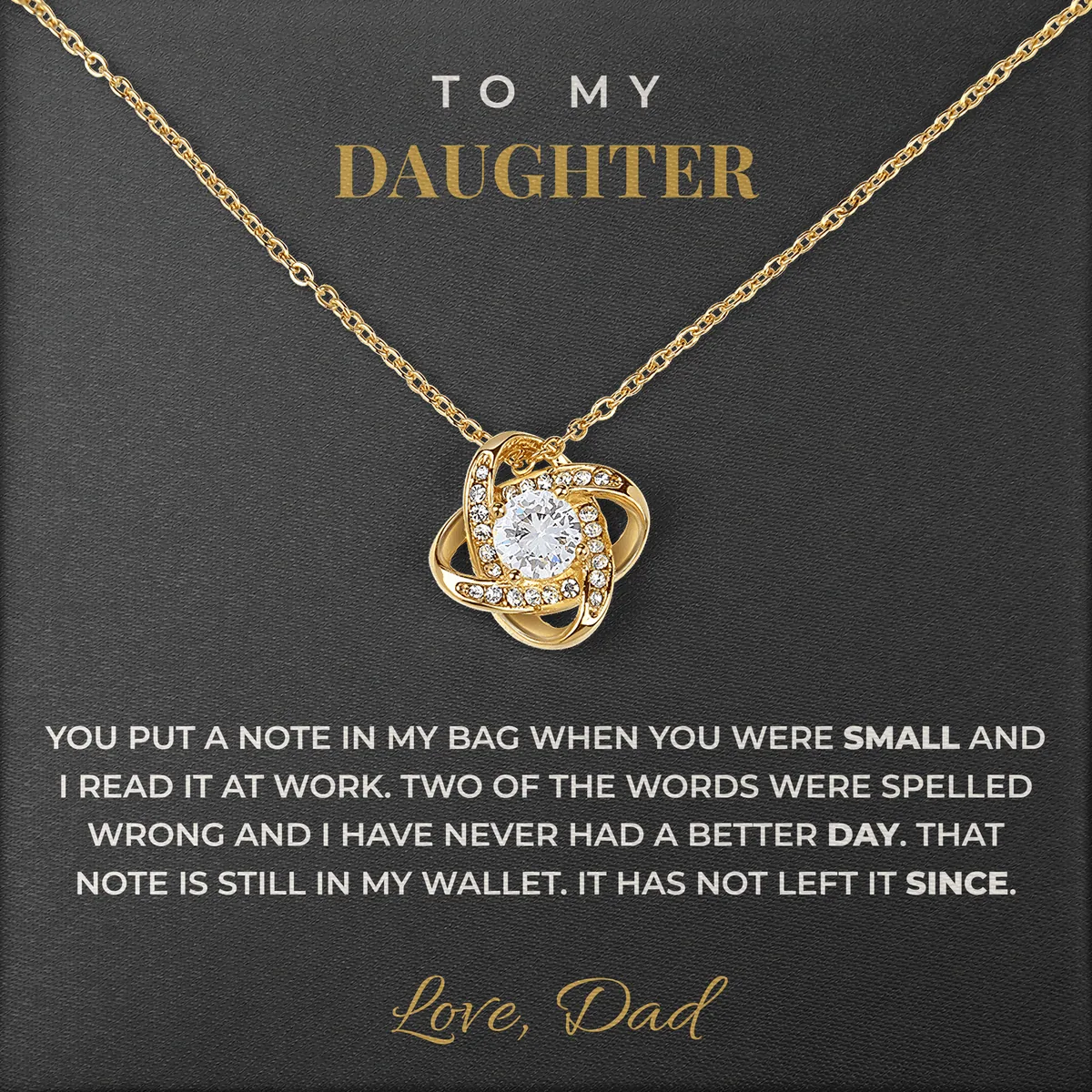 Still In My Wallet Linden Knot Necklace for daughter