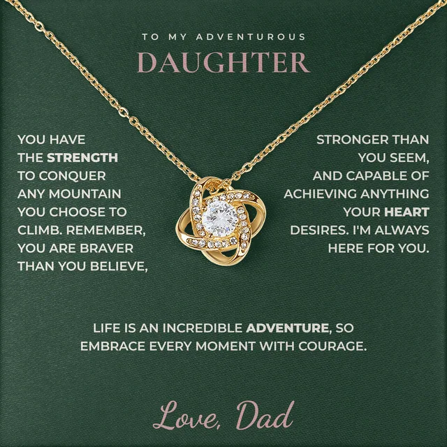 Embrace Every Moment Linden Knot Necklace for daughter