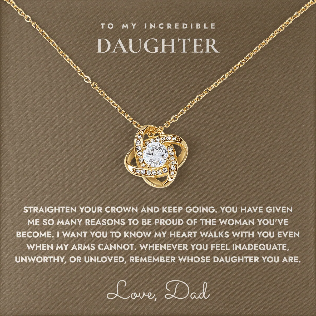 Remember Whose Daughter Linden Knot Necklace for daughter