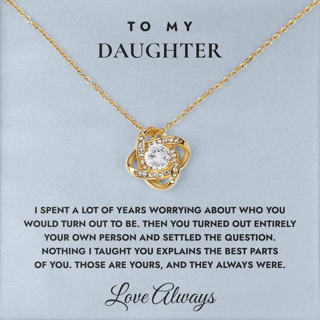 Entirely Your Own Person Linden Knot Necklace for daughter