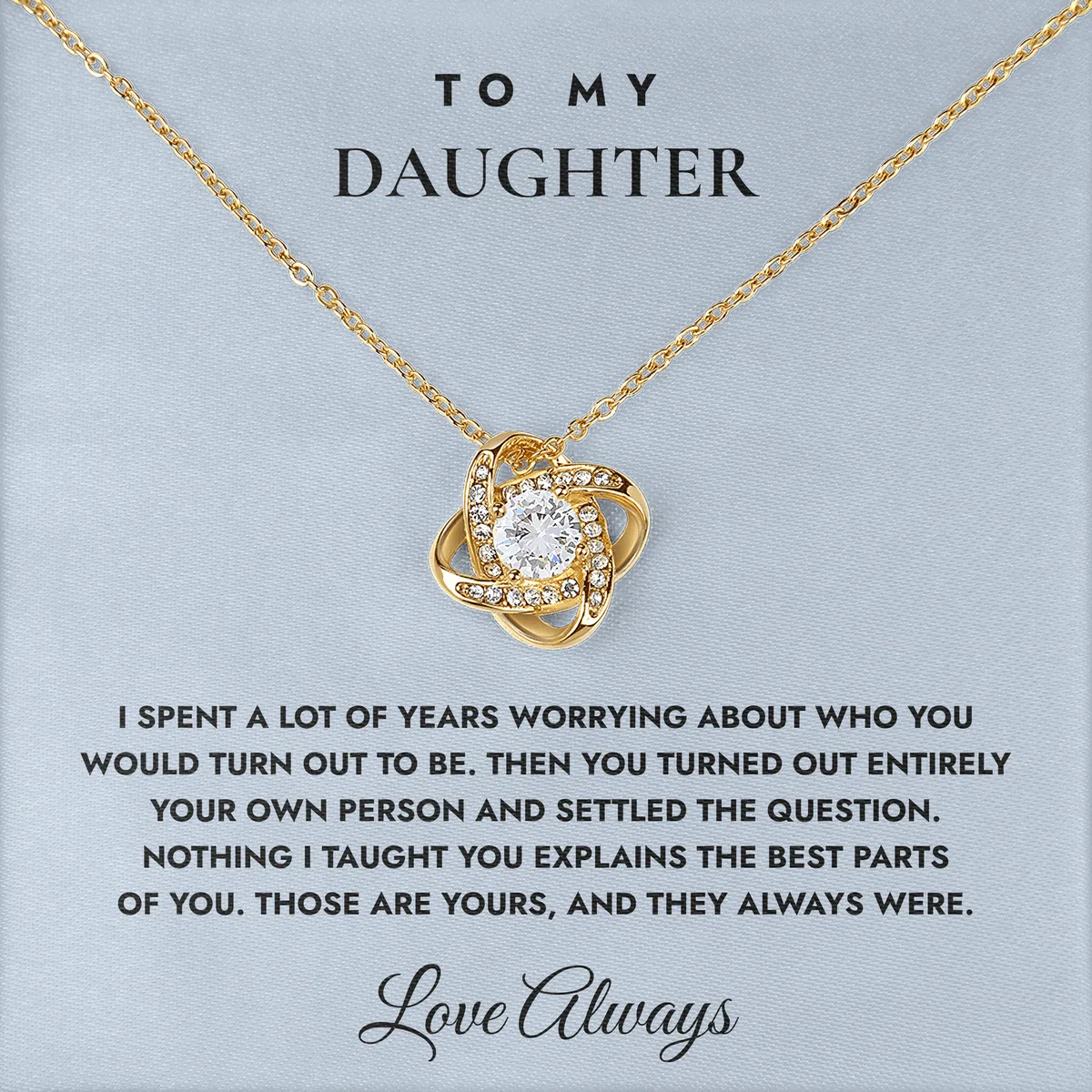 Entirely Your Own Person Linden Knot Necklace for daughter