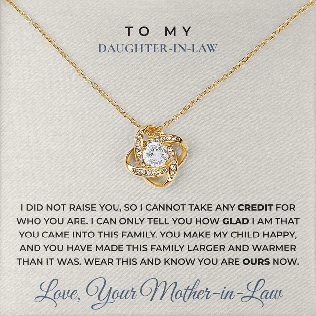 A Daughter I Gained Linden Knot Necklace for daughter-in-law