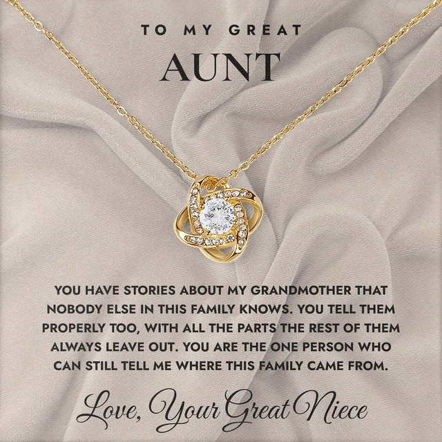 The Parts They Leave Out Linden Knot Necklace for great aunt