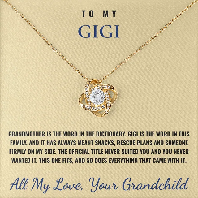 The Word In This Family Linden Knot Necklace for gigi