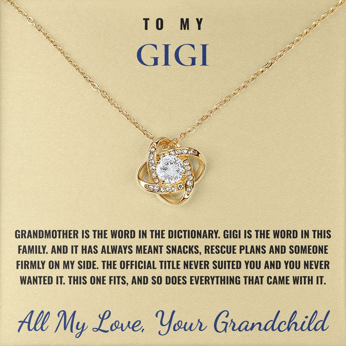 The Word In This Family Linden Knot Necklace for gigi