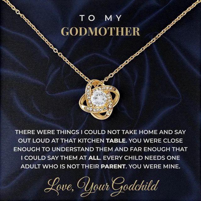 Close Enough And Far Enough Linden Knot Necklace for godmother