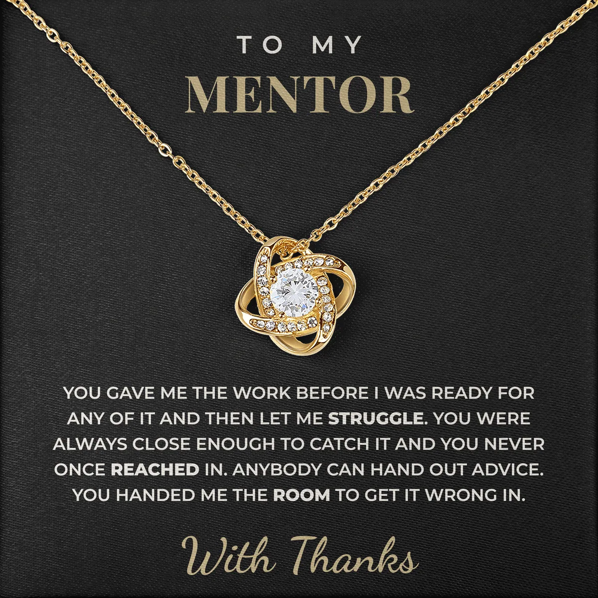 Room To Get It Wrong Linden Knot Necklace for mentor