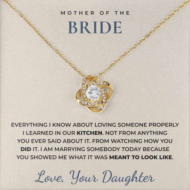 You Taught Me This Linden Knot Necklace for mother of the bride