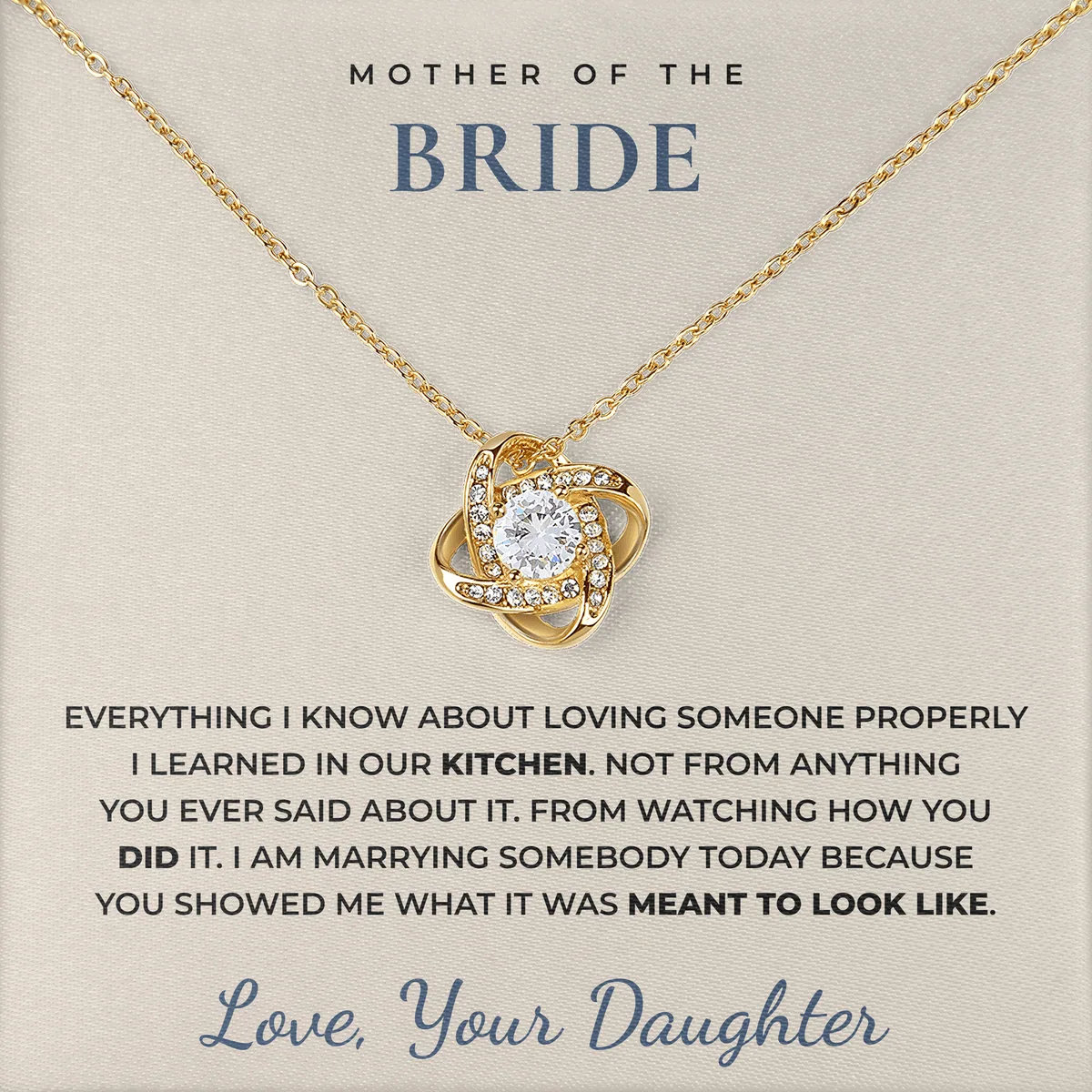 You Taught Me This Linden Knot Necklace for mother of the bride
