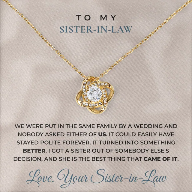 Better Than Polite Linden Knot Necklace for sister-in-law