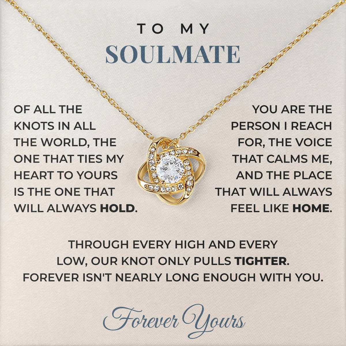 Always Feel Like Home Linden Knot Necklace for soulmate