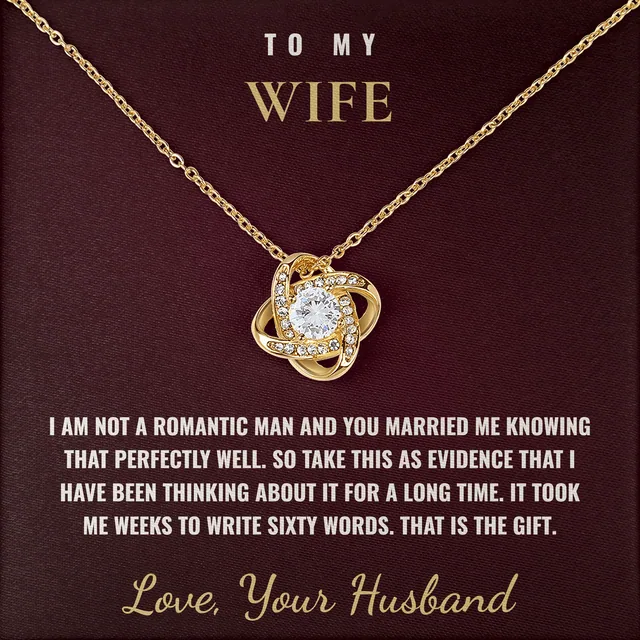 Weeks To Write Sixty Words Linden Knot Necklace for wife