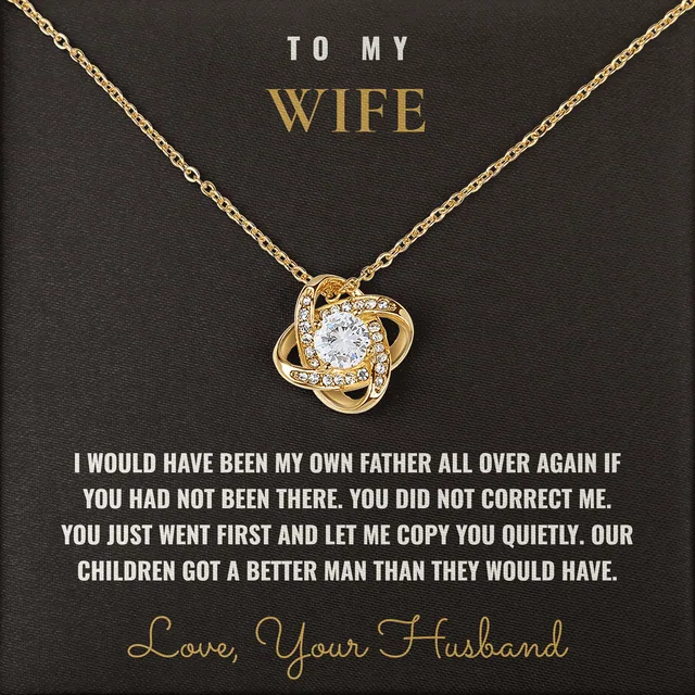 Let Me Copy You Quietly Linden Knot Necklace for wife