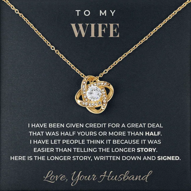 The Longer Story Linden Knot Necklace for wife