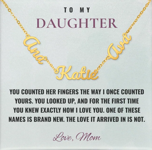 How I Love You Three Generations Necklace for daughter