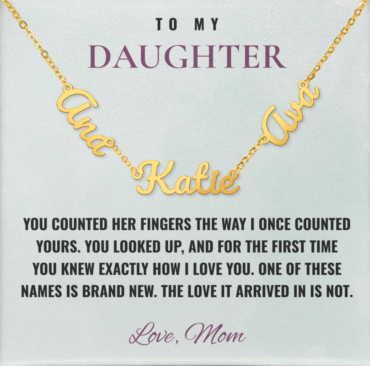 How I Love You Three Generations Necklace for daughter