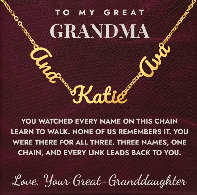 Leads Back To You Three Generations Necklace for great grandma