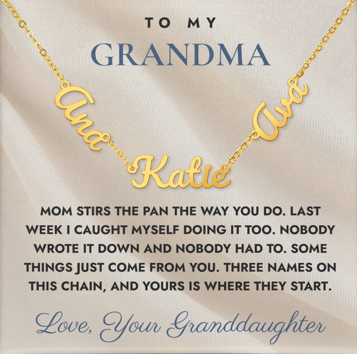 Where They Start Three Generations Necklace for grandma