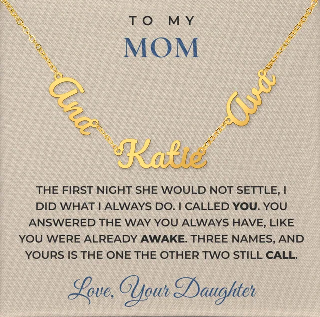 Already Awake Three Generations Necklace for mom