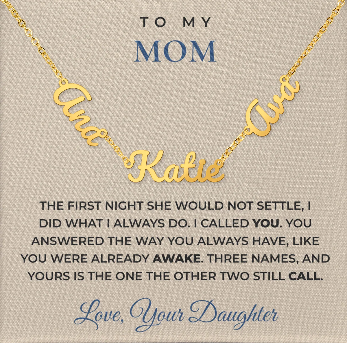 Already Awake Three Generations Necklace for mom